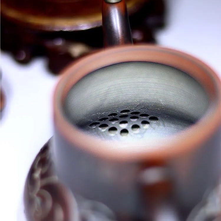 Tea Kettle Pot Purple Sand Filter,Convenient Travel Tea Set,Household Tea Set Accessories,Chinese Tea Ceremony Supplies,Loose Tea 180ml for Infuser