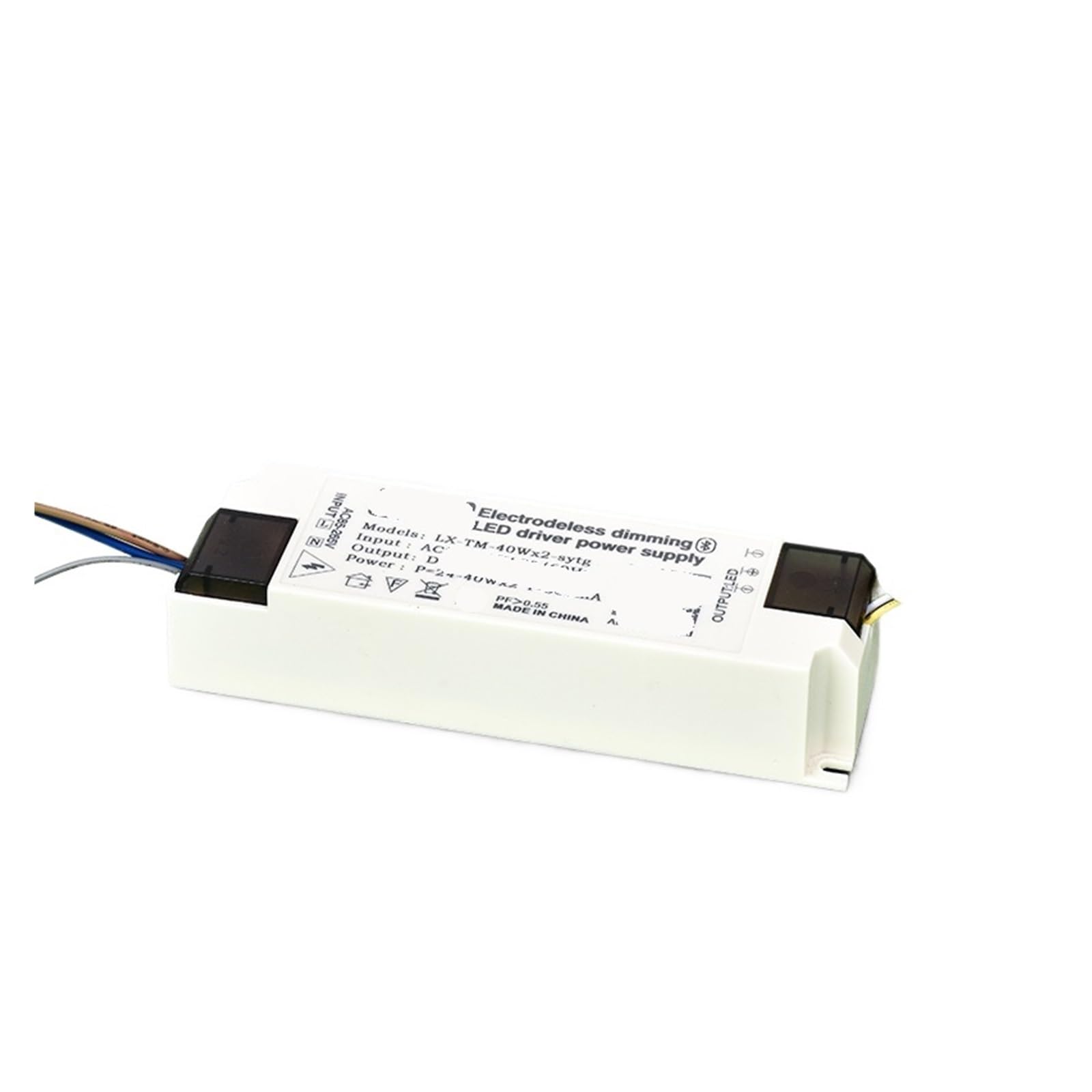 Alimentatore dimmer LED Intelligente Ballast con Memoria Dimmerazione a Tre Colori Ampia Tensione(40-80W*2 Without Remote Control)