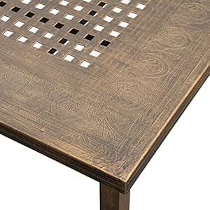 Oakland Living 1057-RECTANGLE-95-MODERN-TABLE-BZ Modern Outdoor Mesh Aluminum Bronze 95-in Rectangle Large Patio Dining Table Oakland Living 1057 RECTANGLE 95 MODERN TABLE BZ Modern Outdoor Mesh Aluminum Bronze 95 in Rectangle Large Patio Dining Table