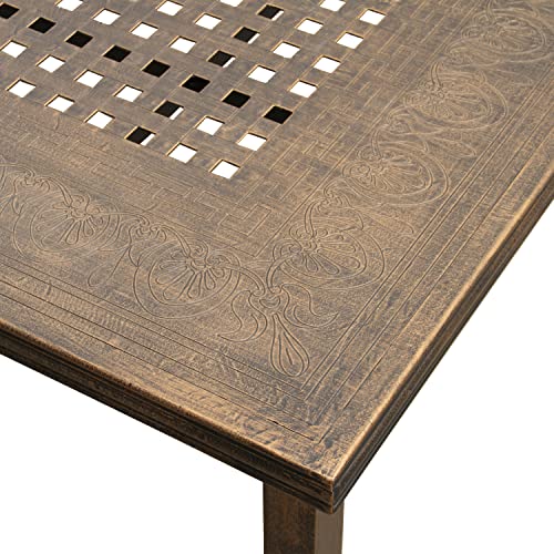 Oakland-Living-1057-RECTANGLE-95-MODERN-TABLE-BZ-Modern-Outdoor-Mesh-Aluminum-Bronze-95-in-Rectangle-Large-Patio-Dining-Table Oakland Living 1057 RECTANGLE 95 MODERN TABLE BZ Modern Outdoor Mesh Aluminum Bronze 95 in Rectangle Large Patio Dining Table