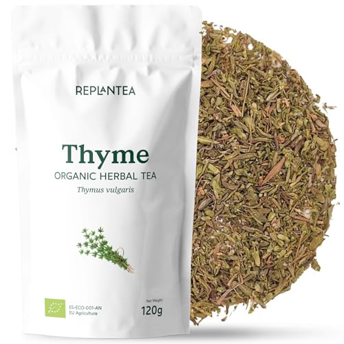 Thyme Tea Loose Organic 120g (60 Cups) | Organic Dried Thyme Leaves, 100% Pure and Natural REPLANTEA