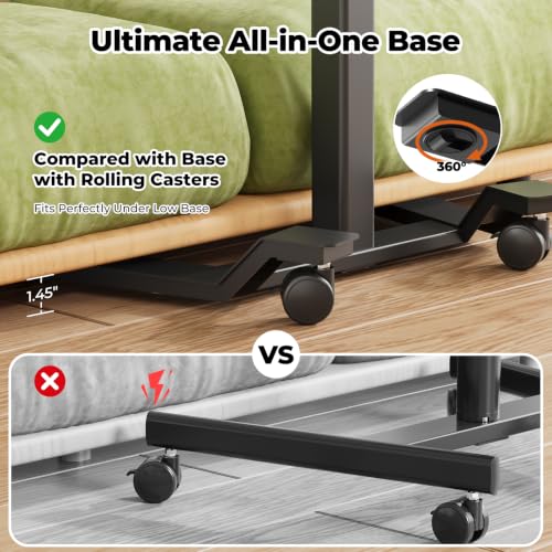 Image of JOY worker Mobile Standing Desk Adjustable Height, Rolling Desk with Drawer