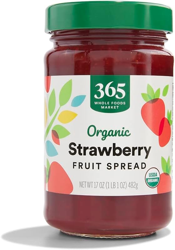365 by Whole Foods Market, Organic Strawberry Fruit Spread, 17 Ounce, Red