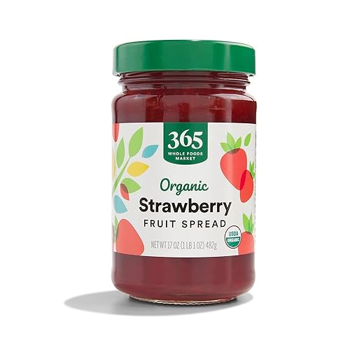 365 by Whole Foods Market, Crema orgánica de fruta de fresa, 17 onzas, rojo