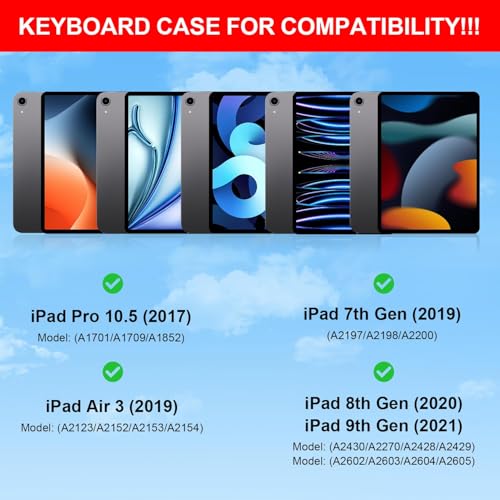Image of for iPad 9th Generation Case with Keyboard,Magic Style Keyboard Case for iPad 9th /8th /7th Gen 10.2 inch - Floating Cantilever Magnetic Stand Multi-Touch Trackpad (Pink)