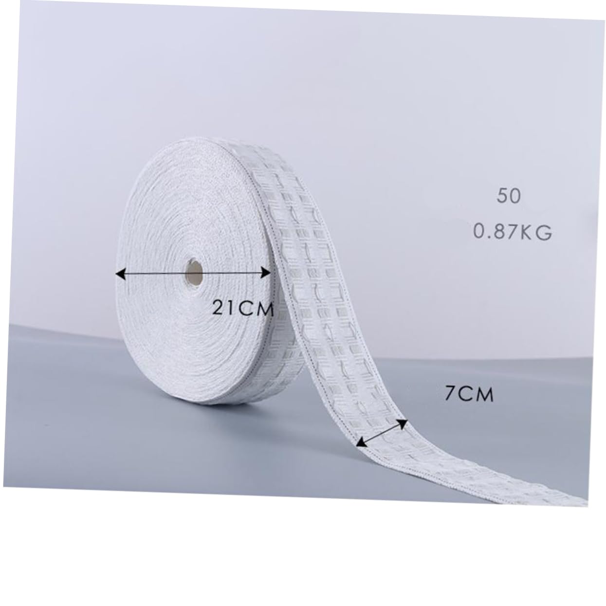 Zerodeko 50m Sangle de Rideau Accessoires pour Rideaux Bande de Renfort Ruban pour Plis de Rideaux Non Tissé