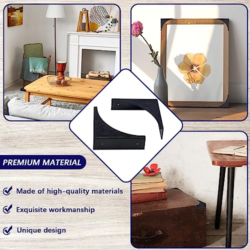 Image of Antique Zinc Alloy Box Corner Protector Edge Safety Guard Cabinet Table Decorative Corner Guards Furniture Corner Pack of 4