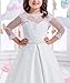 Lace Long Sleeves Hollow Back First Communion Dresses 2-12 Year Old White Size 8