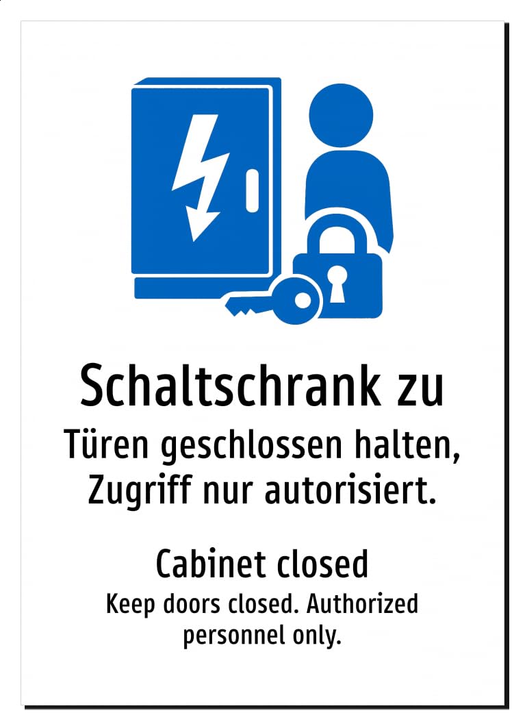 65133-DEEN-S-13 | Schaltschrank zu/Cabinet closed Schild