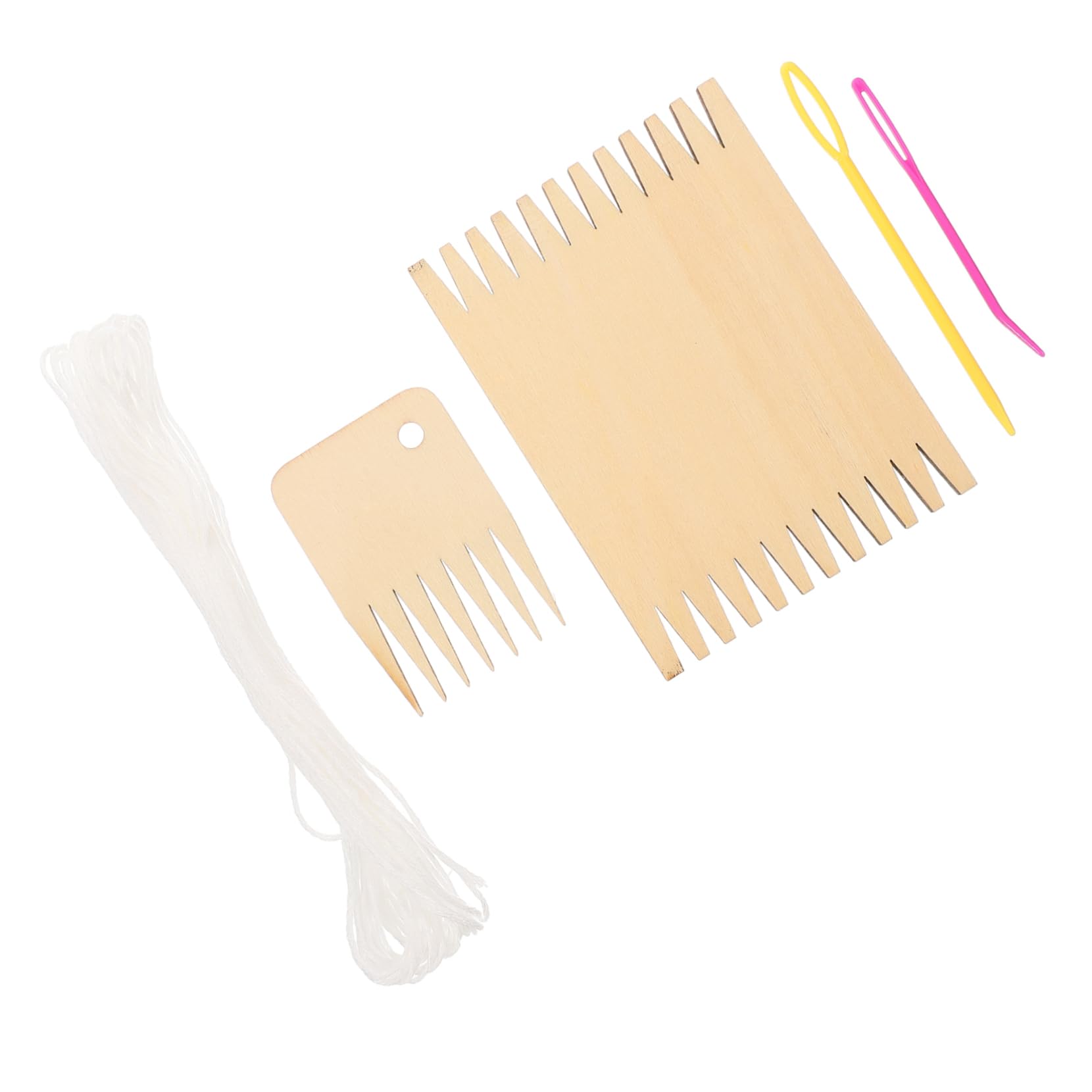 CIMAXIC Hand Weaving Tools Different Braiding Disks Knitting Set Craft Kit Sturdy Wooden Weaving Board for DIY Projects
