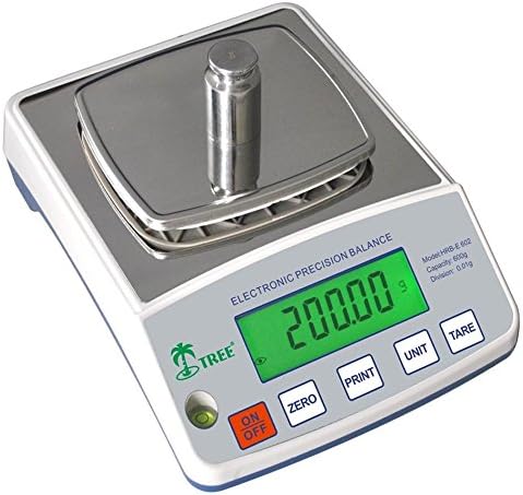 Laboratory Balance Tree HRB602 600g x 0.01g Calibrated Anycal Digital Weigh Tare Portable Pharmaceutical Medical Biology Precision Home Kitchen Scientific University Jewellery Scale