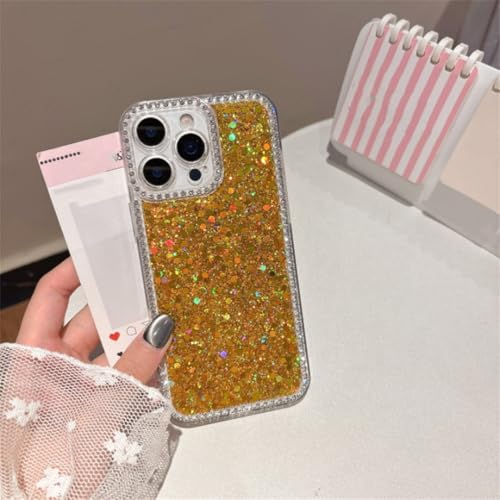 Coque de Téléphone pour iPhone 16 Brillante Souple Antichoc Or