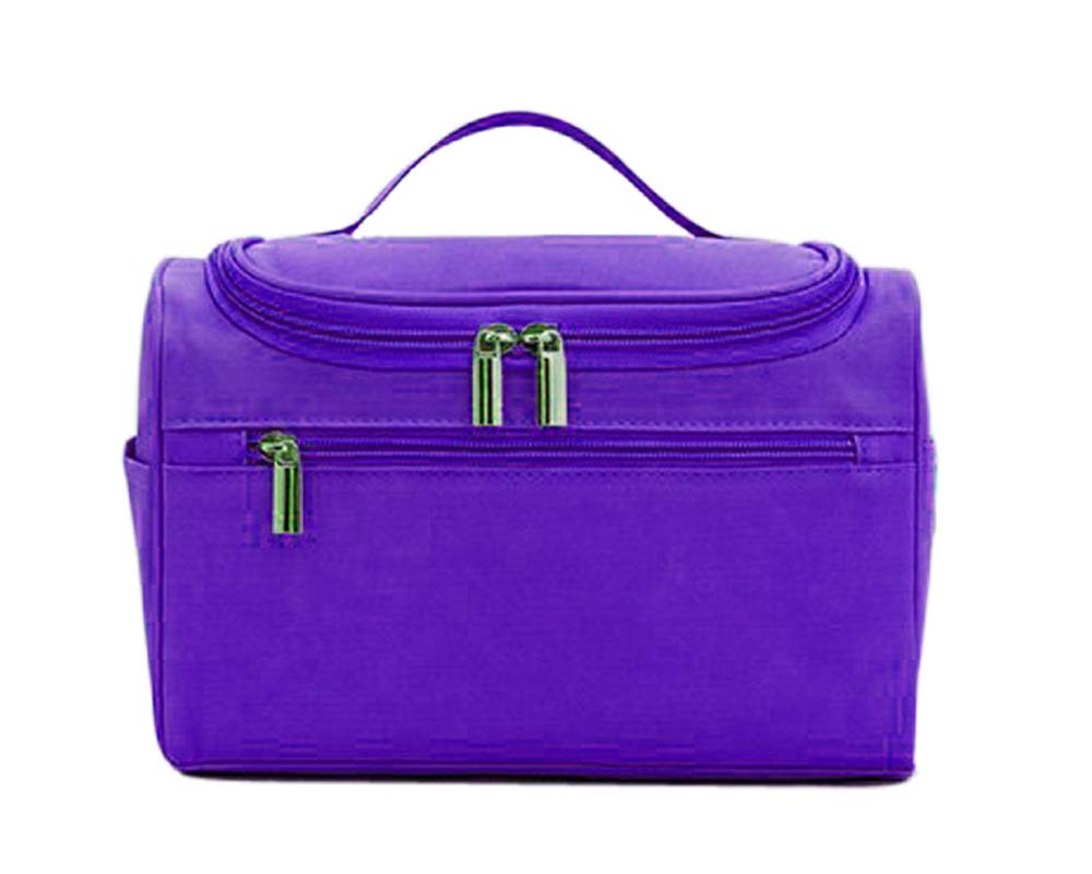 CARRYTRIP Hanging Fabric Travel Toiletry Bag Organizer Cosmetic Travel Bag (Purple)