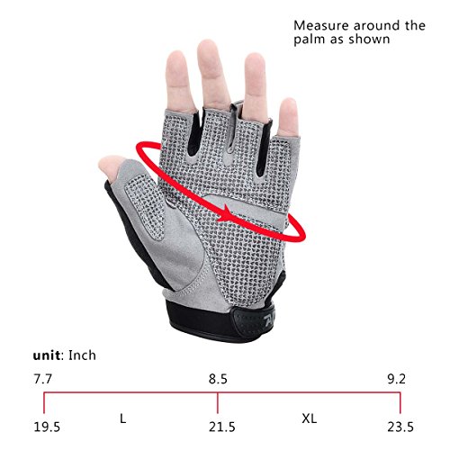 Kamo Ultralight Anti-Slip Breathable Gloves for Gymnastics,Kayaking,Paddling,Sailing,Weight Lifting,Training,Fitness,Bodybuilding and Outdoor Anti-Slip Cycling Gloves Men & Women(Pink,L)