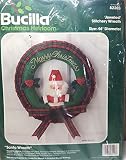 Bucilla Christmas Heirloom Santa Jeweled Felt Ribbon Stitchery Wreath 82203