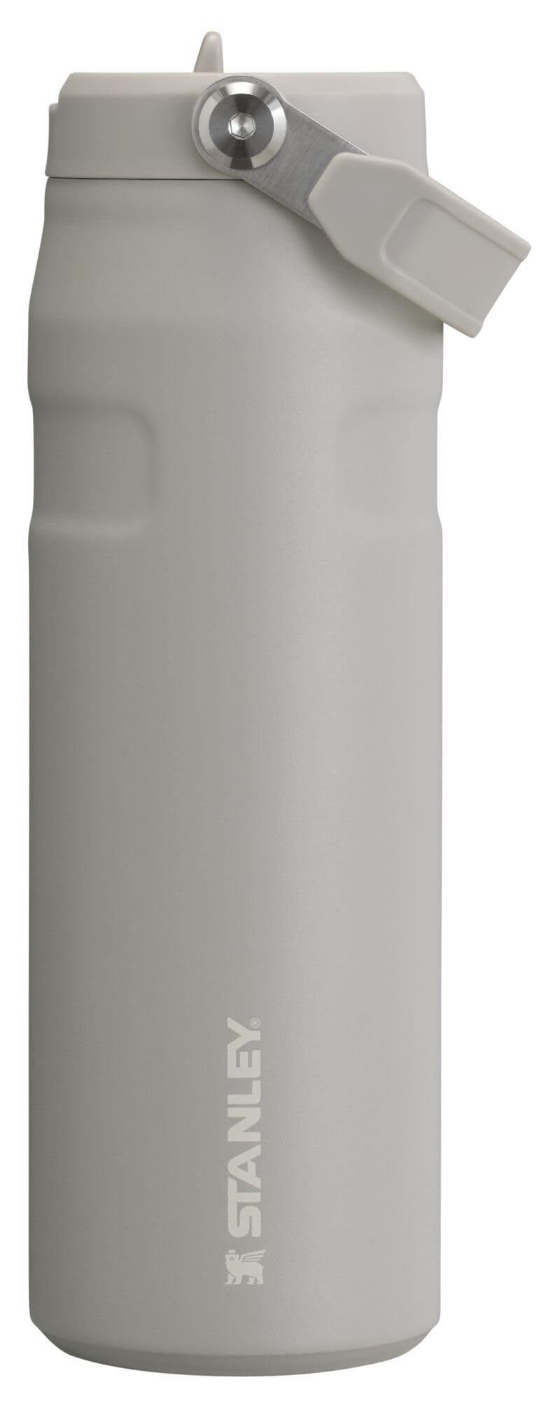 Stanley IceFlow Flip Straw 2.0 Water Bottle 24 oz | Built-In Straw for Travel and Sports | Lightweight and Leak Resistant | Insulated Stainless Steel | BPA-Free | Ash