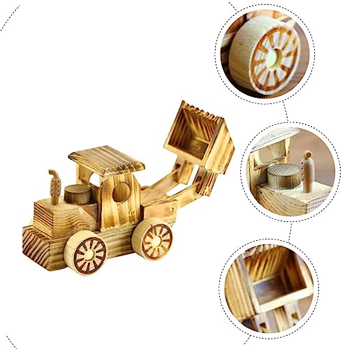 Toyvian Modelo De Escavadeira Kit De Carro Modelo De Madeira Modelo De Veículos De Construção Motoci