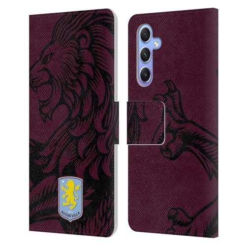 Coque Samsung Galaxy A34 5G Aston Villa FC étui portefeuille en cuir