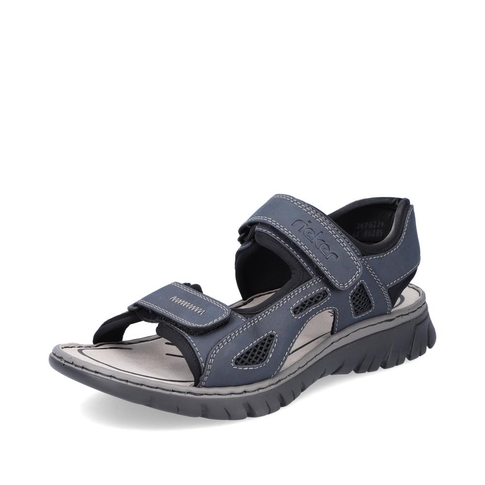 Rieker Men's Light/Blue Weight Adjustable Sandals 26761 - Uk 7.5