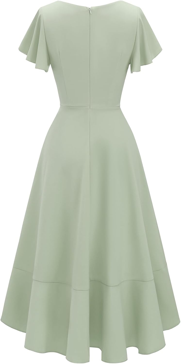 DRESSTELLS Women's Cocktail Dresses 2026, Formal Wedding Guest Prom Party Evening Church Hi Low Dress - Image 5