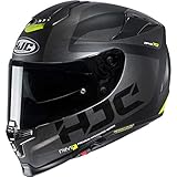 ECE- und ACU-Gold-geprüft. Hjc Schwarz Rpha 70 Balius Motorradhelm (Medium, Schwarz)