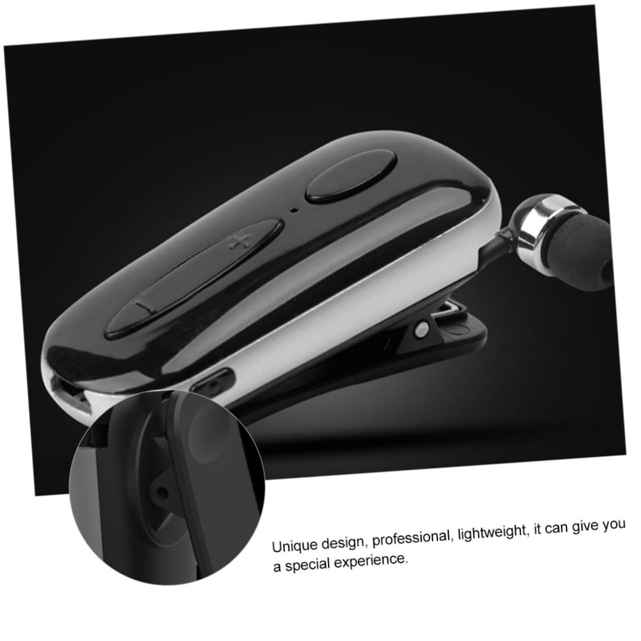 SHINEOFI 1 Set Cuffie Sportive Wireless Retrattili con Clip Auricolari Leggeri Ergonomici per Corsa e Attività Nero