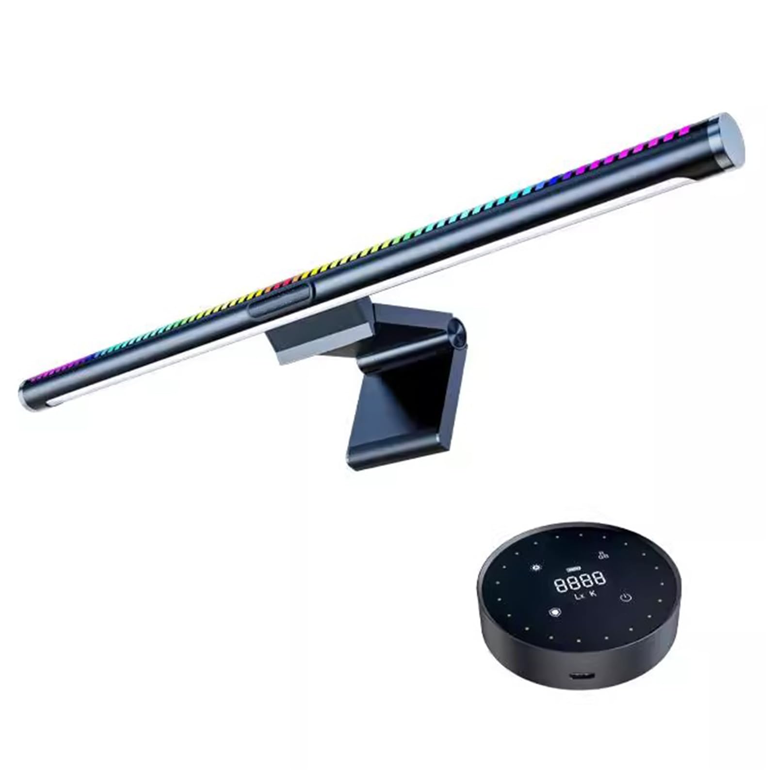 Barra Luminosa per Monitor con Retroilluminazione RGB, Lampada da 50 Cm con Funzione di Riproduzione Musicale, Temperatura Colore 3000-6000K, con Telecomando, Antiriflesso