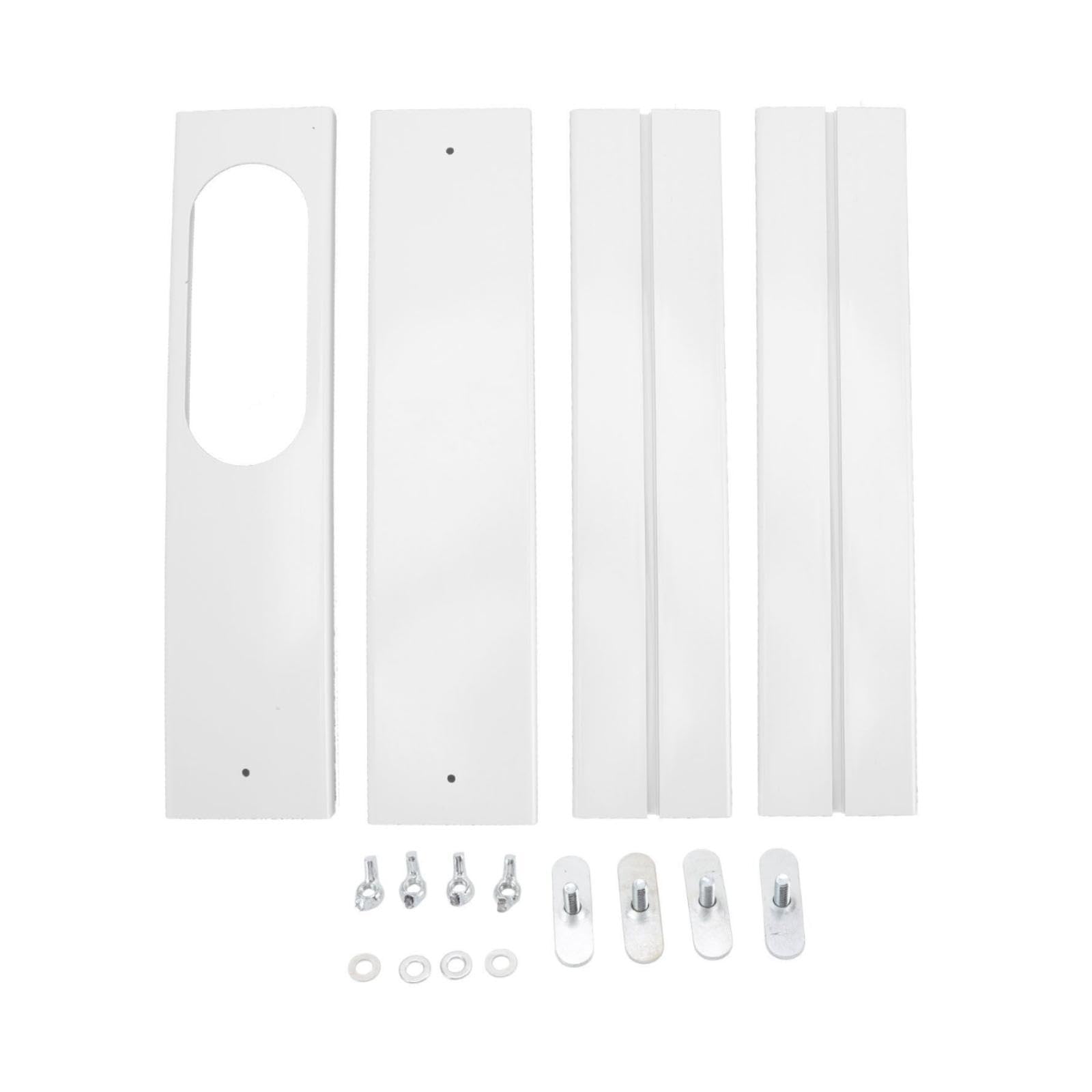 F Fityle 4x Kit d'Étanchéité Fenêtre pour Climatiseur Portable, Joints Fenêtre pour Climatiseur, Plaques PVC Résistantes à la Chaleur, Installation Rapide, Compatible Fenêtres Coulissantes (43cm)