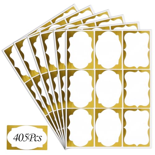 Utron 405PCS Gold Name Tags, 2.25"x 3.5" Name Tag Stickers