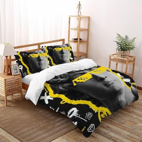 Housse de couette King microfibre effet pierre imprimé 3D de qualité supérieure pour lit double - 2