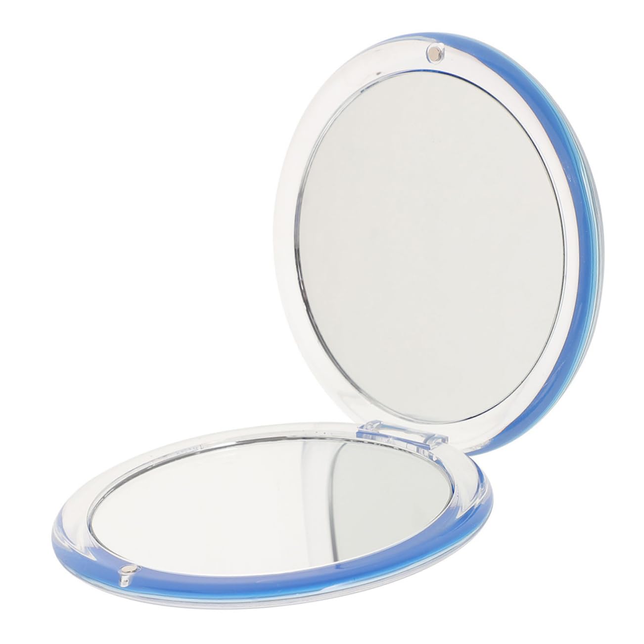 VALICLUD 3 Stück klappbarer Schminkspiegel Reisespiegel kompakt Make -up -Spiegel Kleiner tragbarer Spiegel vergrößern mit zusammenklappbarer Kompaktspiegel kompakter Damenspiegel Glas Blau