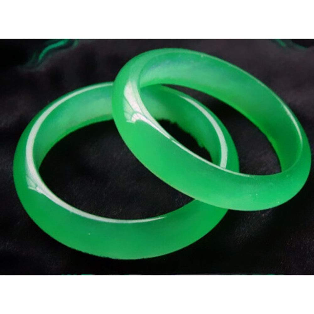Braccialetto di Giada, Braccialetto di Giada Verde, Braccialetto di Giada Naturale in quarzite Verde, Braccialetto di Giada con Scatola(57mm