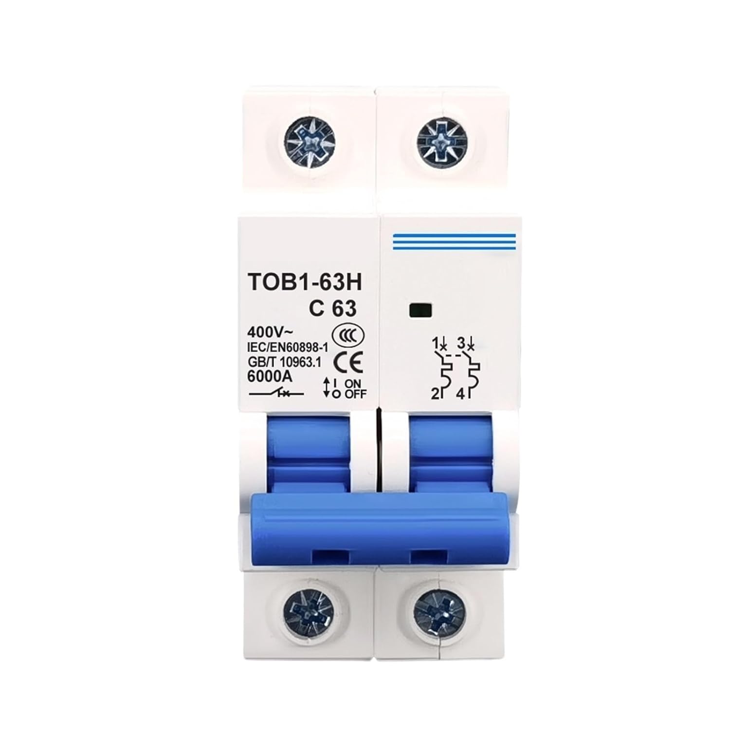 2P 63A 400V~ 50HZ/60HZ 遮断器 AC MCB 安全ブレーカー Cタイプ(32A)