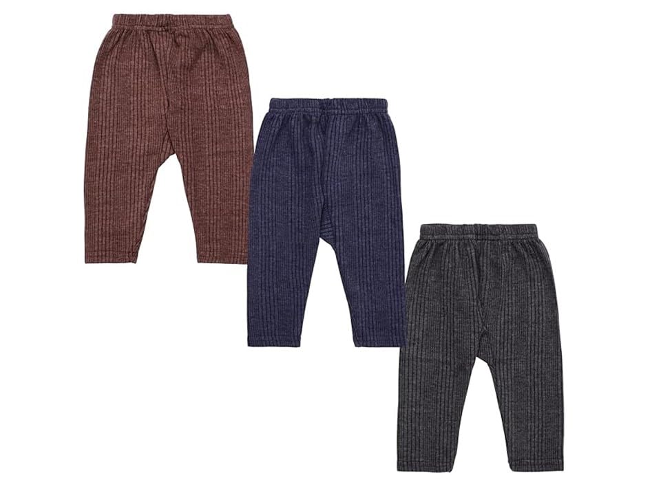 Image of Kids Woolen Garam Thermal Pajamas Bottom Pants Leggings | Unisex, Winter, Warm, Suited for Baby, Boys, Girls (Combo Pack)