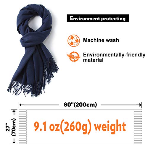 Maamgic 3703056042400 Womens Large Soft Cashmere Feel Pashmina Shawls Wraps Light Scarf thumb #5