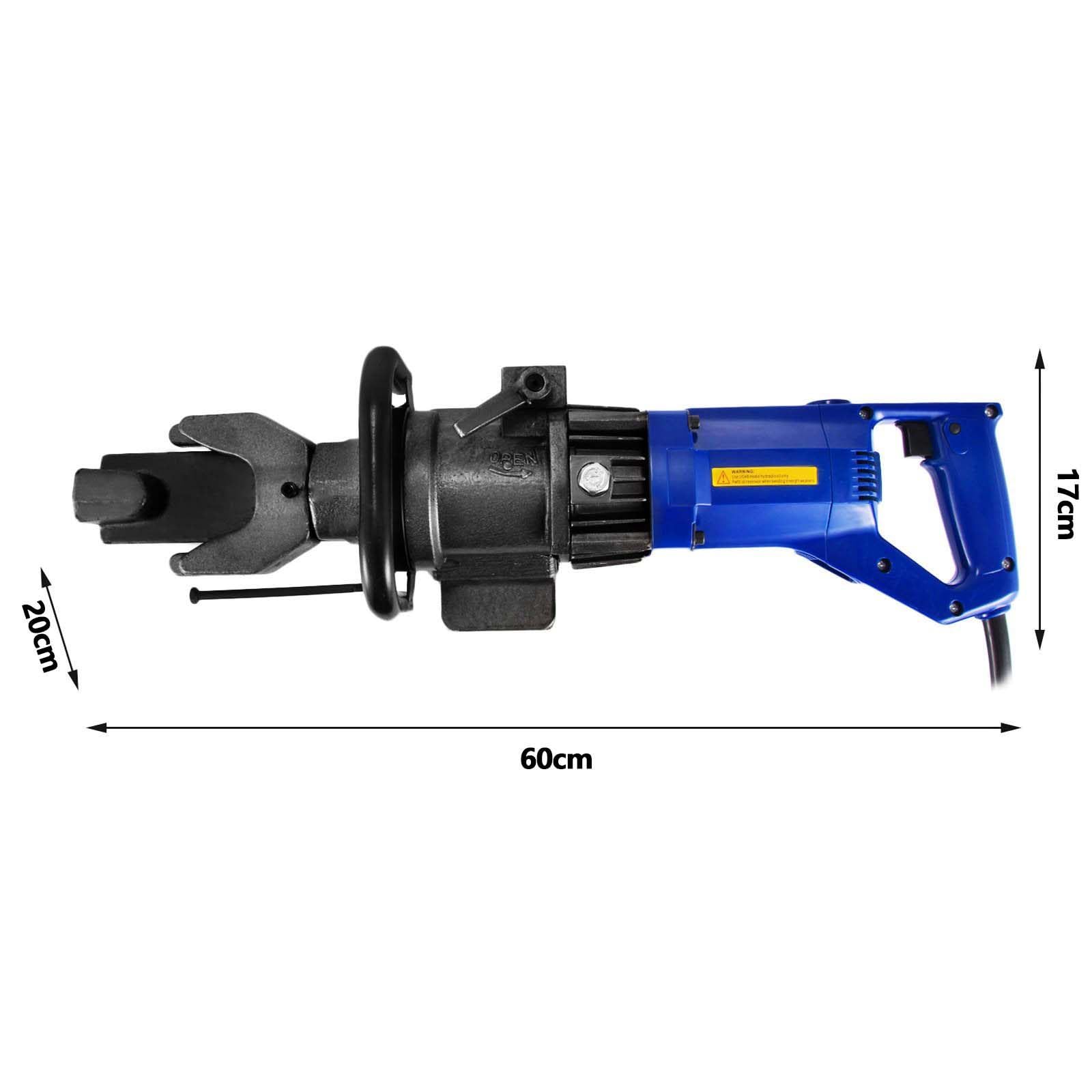 Hydrauliczna giętarka do prętów zbrojeniowych o mocy 900 W, pręty zbrojeniowe o średnicy 5–16 mm w zakresie 5 s Kąt gięcia 0°–130° ze śrubą pozycjonującą do płaskowników ze stali okrągłej