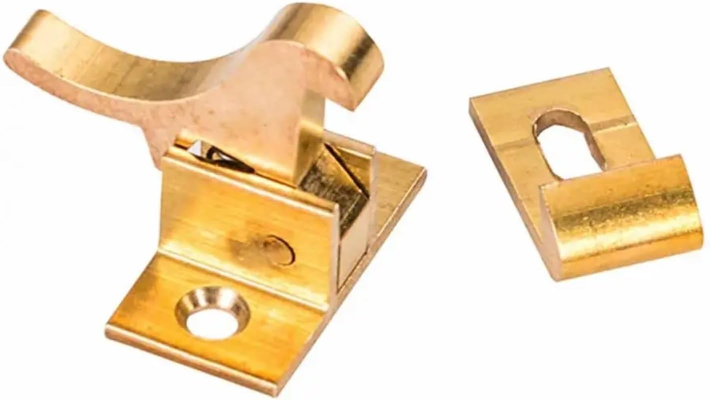 1 Set Latch Lock Compact Low Noise Flat Bottom Practical Copper Bird Lock Buckle Gate Latch Door Window Hooks Home Improvement