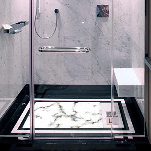 Tapis de douche lavable en machine antidérapant avec trous de drainage efficaces