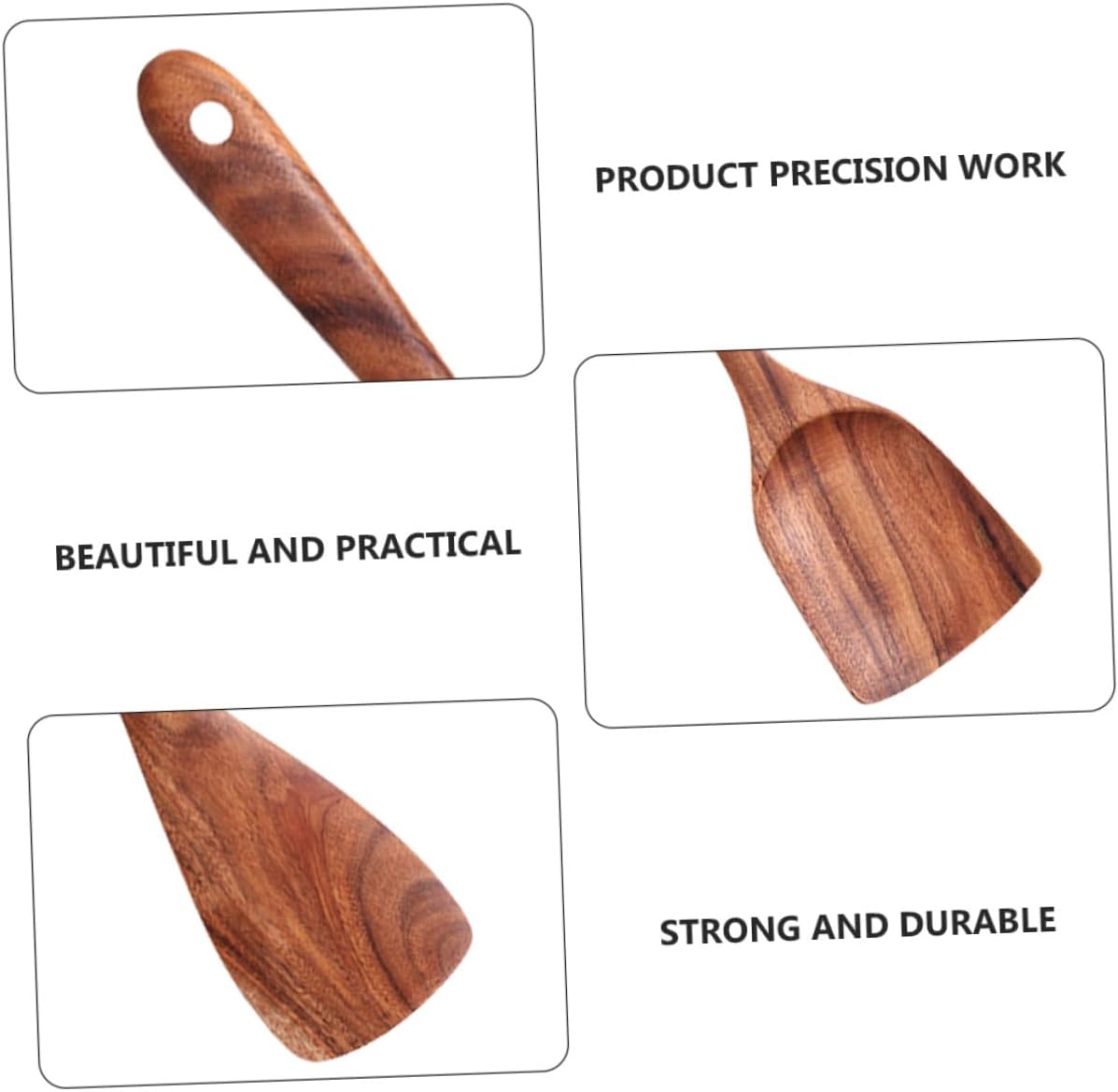 Wooden Cooking Utensil Temperature-resistant Spoon Ladle Spatula Skimmer Kitchen Tools for Household Use with Anti-scald Non-slip Design and Space-saving Hanging Storage