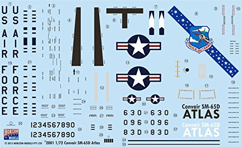 Horizon Models 1/72Nd Scale Convair Sm-65D Atlas Plastic Model Kit #TOP2