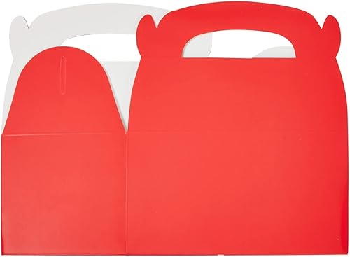 Miniatura 7 de Juvale Paquete de 24 cajas de golosinas  Cajas de dulces a dos aguas para recuerdos de fiesta, cumpleaños, bodas, baby shower (rojo, 6.2 x 3.5 x 3.6