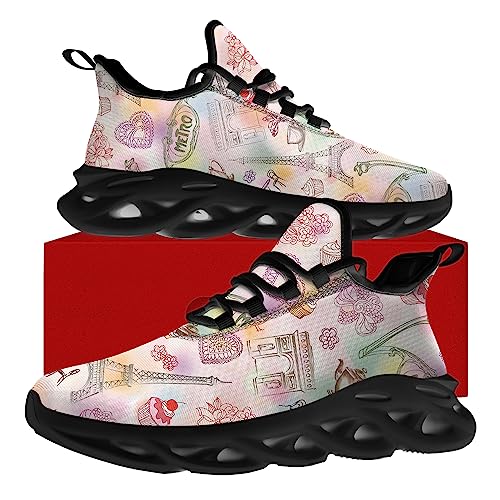 Running Shoes Men Women Eiffel Tower Sneakers Lightweight Walking Tennis Shoes Gifts for Men Women4