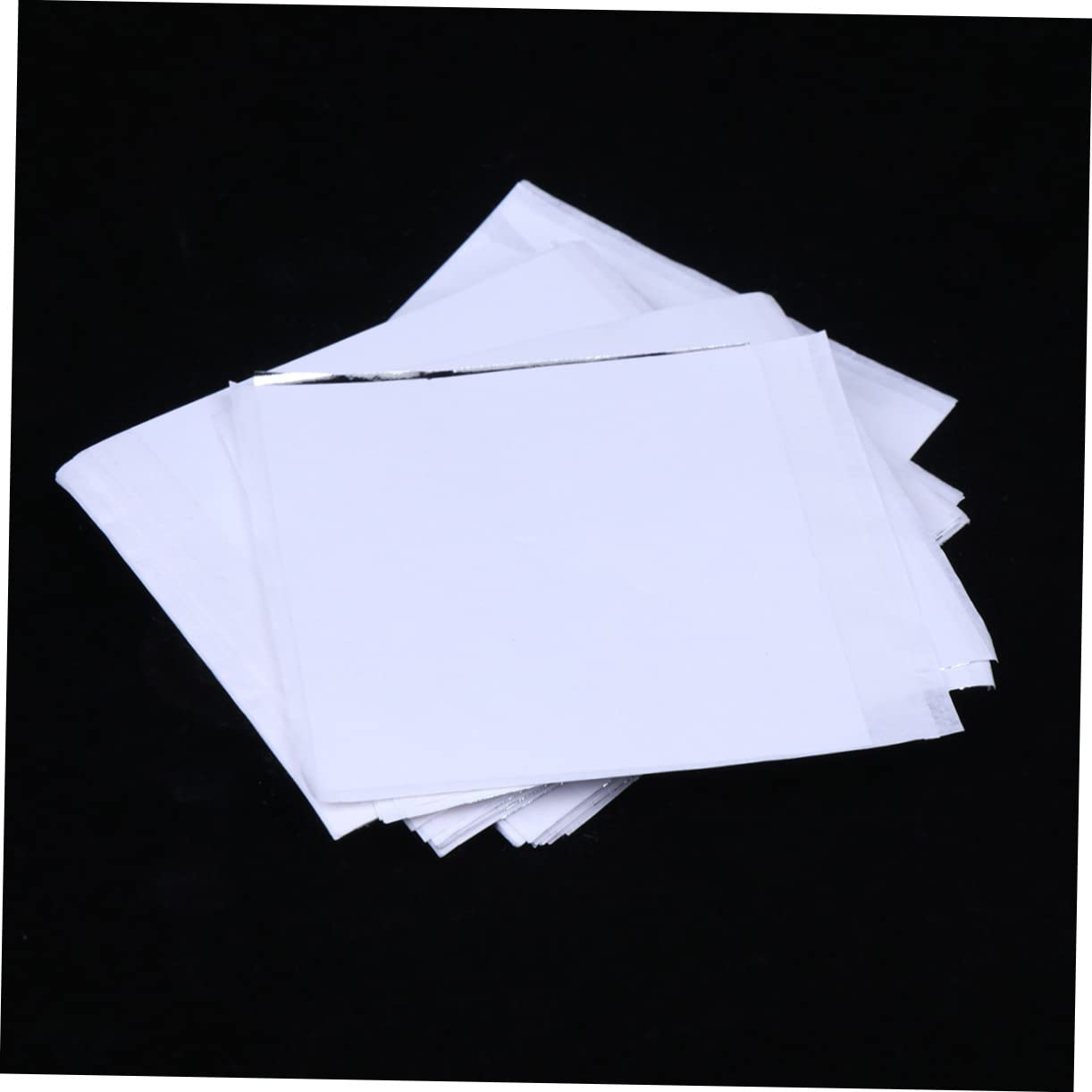 SEWACC 3sets Manicure Clay Gilding Foil Imitation Leaf Sheets Silver Mirror Paper for Artistic Decorations 100sheets*3