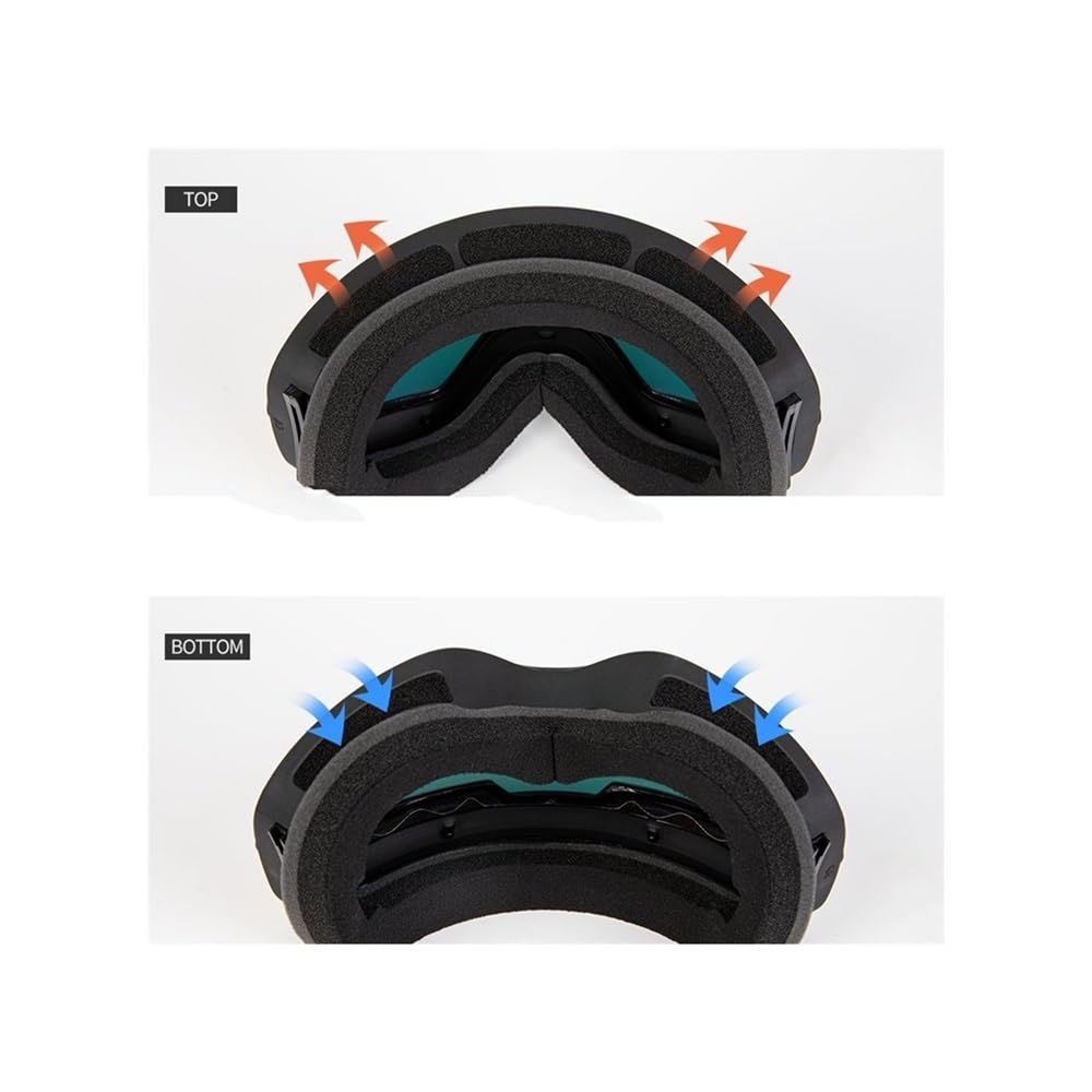 VCLUST Occhiali Moto Per Lo Sci Protezione UV400 Sci Occhiali Da Neve Occhiali Da Sci Uomo Donna Occhiali Da Snowboard Occhiali Maschera Da Sci Antiappannamento (Color : 13)