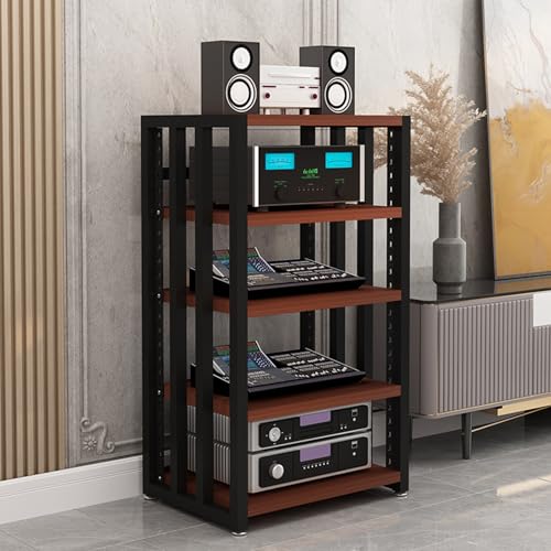 Meuble stéréo et rack hifi bois métal pour salon