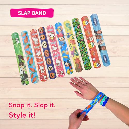 Image of Return Gift Combo for Kids - Pack of 10 (80 Pieces) | Birthday Party Favors, School Event Gifts | Coloring Book, Crayons, Spirograph, DIY Toy & Slap Band (Boys & Girls 4-10 Years)