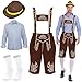 FARYODI Oktoberfest Herren Outfit Komplett Set - hosen mit Trägern,Shirt, Socken und Hut,Trachtenset für Oktoberfest,Kariertes Trachtenhemd,Kurze hose,Oktoberfest Herren Outfit (L) Karierte Hemd günstig Kaufen-FARYODI Oktoberfest Herren Outfit Komplett Set - hosen mit Trägern,Shirt, Socken und Hut,Trachtenset für Oktoberfest,Kariertes Trachtenhemd,Kurze hose,Oktoberfest Herren Outfit (L)