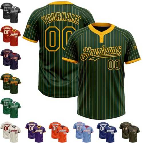 Camisetas Personalizadas para Béisbol y Softbol para Hombre, Uniformes Deportivos con Dos Botones, Modelo Pullover miniatura 1