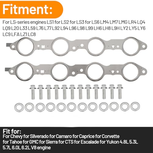 Image of 12617944 Exhaust Manifold Header Gasket Bolt for LS for Chevy for Silverado for Camaro for Caprice for Corvette for Tahoe for Sierra for CTS for Escalade 4.8L 5.3L 5.7L 6.0L 6.2L for LS1 LS2 LS3 LS6