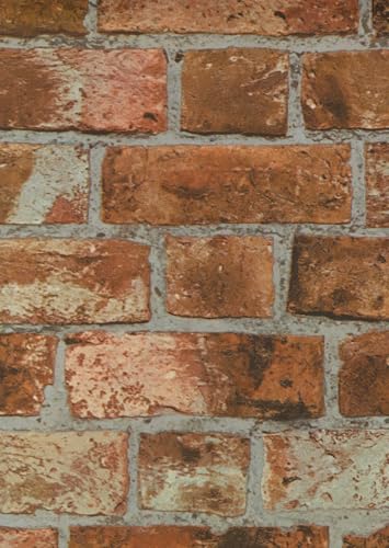 Brewster Tapete, Backsteine, Orange, FD31045 – Ansicht 1